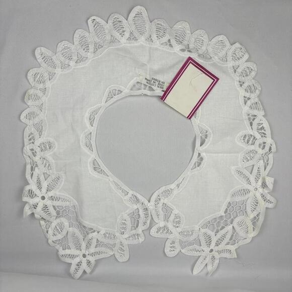 VTG Handmade Cotton Batten Eyelet Lace Collar - Picture 6 of 7
